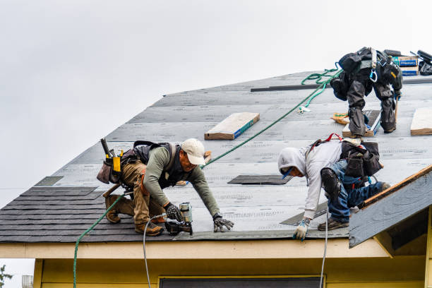 Professional Storm Damage Roof Repair technician working in Bellaire, MI